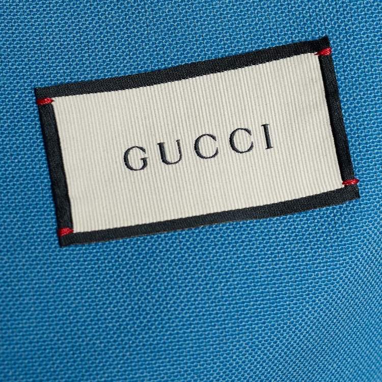 Pre Owned Gucci Teal Blue Wool Camden Single Breasted Blazer S