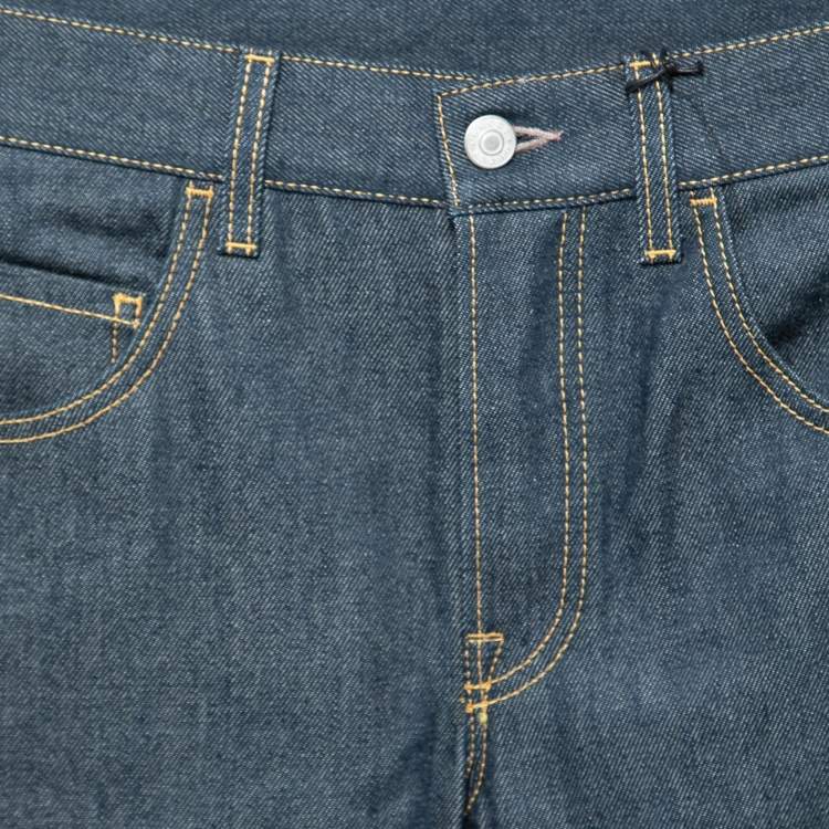 Pre Owned Gucci Blue Denim Straight Fit Jeans S