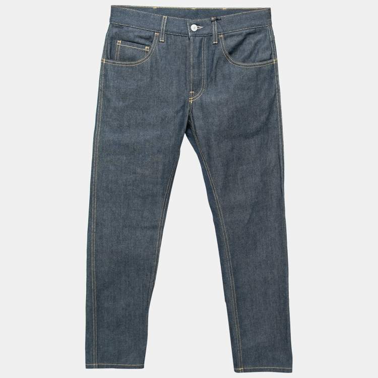 Pre Owned Gucci Blue Denim Straight Fit Jeans S