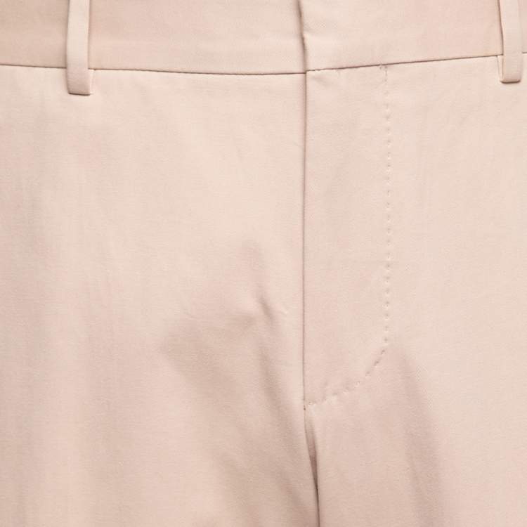 Pre Owned Gucci Beige Cotton Regular Fit Trousers XL Waist 36"