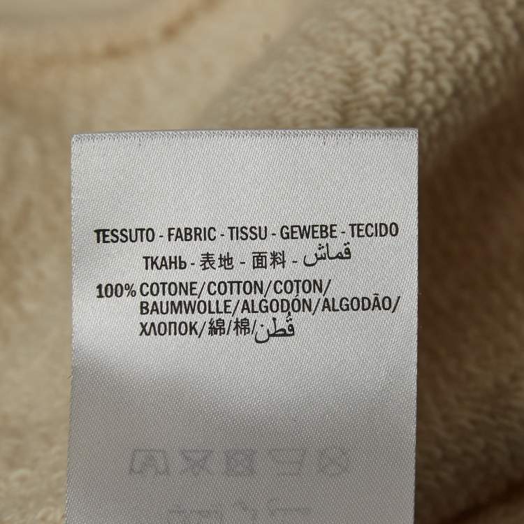 Pre Owned Gucci Ivory White Dapper Dan Logo Print Cotton Knit Hoodie XS