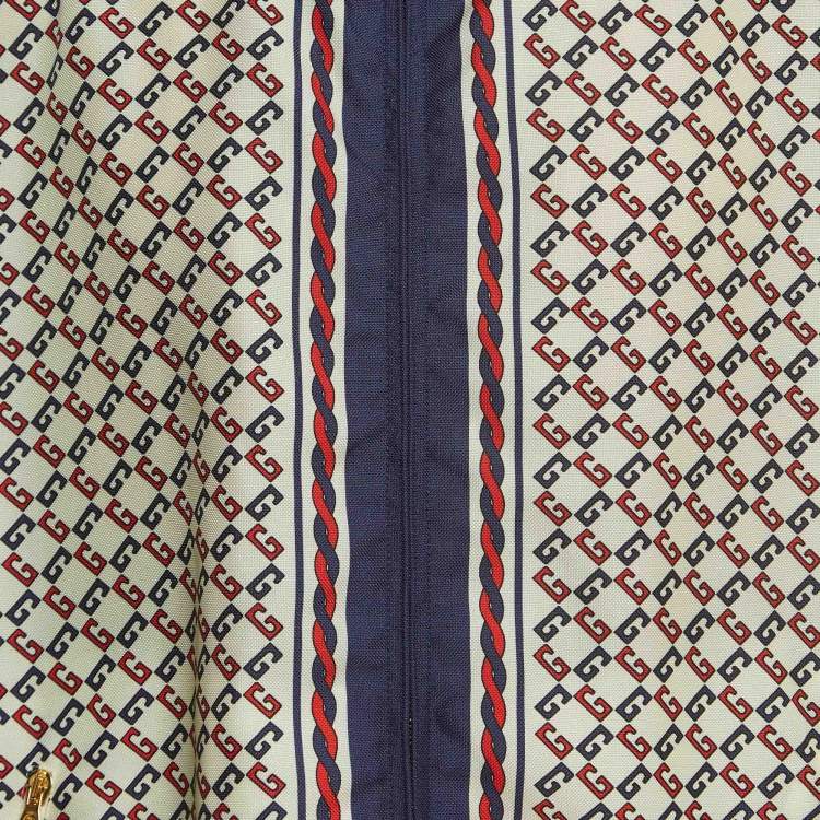 Pre Owned Gucci Love Parade Cream Geometric GG Print Nylon Windbreaker Jacket L