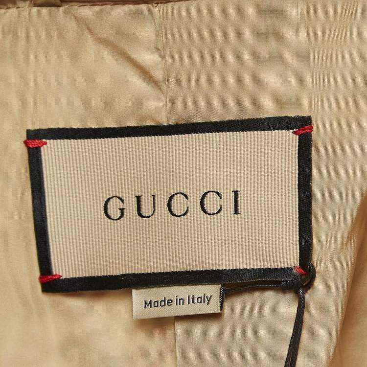 Pre Owned Gucci Love Parade Cream Geometric GG Print Nylon Windbreaker Jacket L