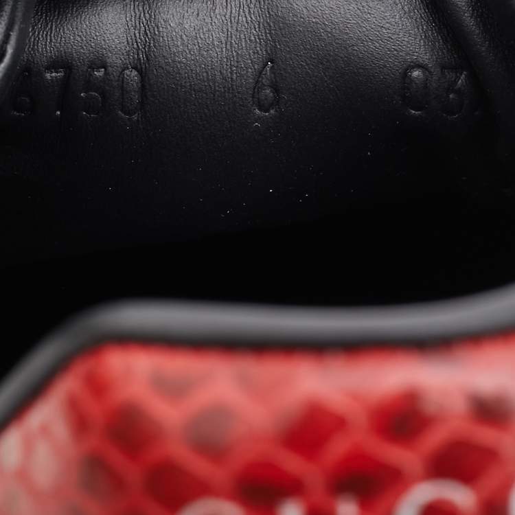 مملوكة مسبقًا Gucci Black Leather Ace Web Low Top Sneakers Size 40