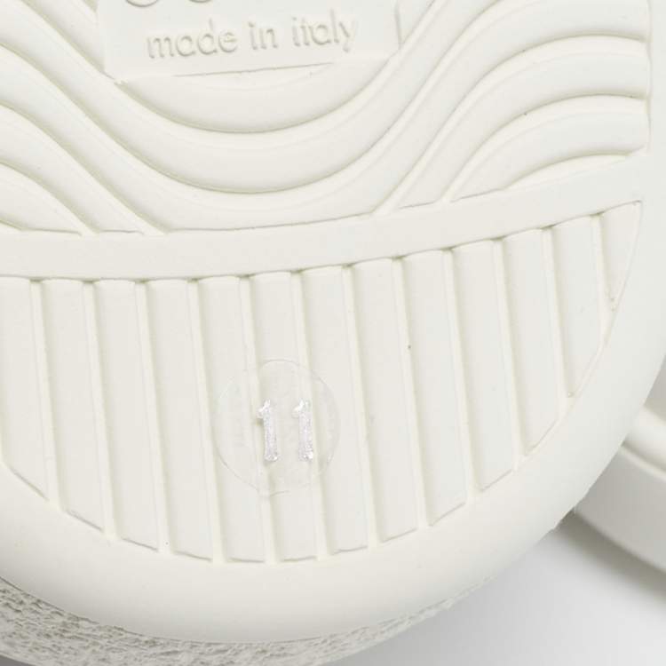 مملوكة مسبقًا Gucci White Leather Ace Sneakers Size 45