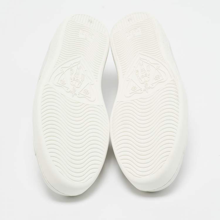 مملوكة مسبقًا Gucci White Leather Ace Sneakers Size 45