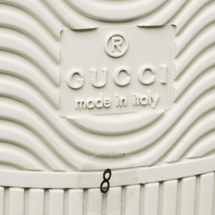 Pre Owned Gucci Grey Coated GG Canvas Ace Low Top Sneakers Size 42