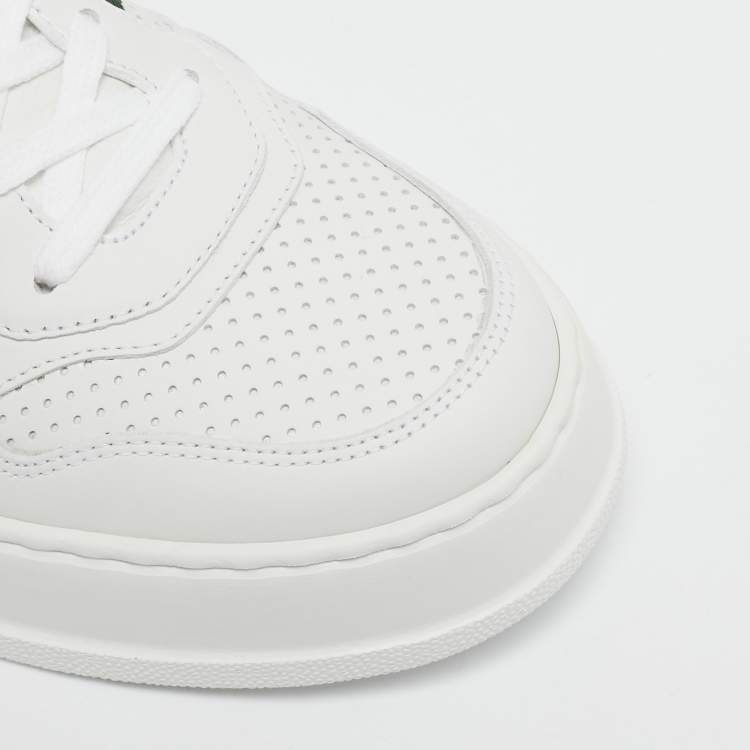 Pre Owned Gucci White Leather Web Chunky B Sneakers Size 42
