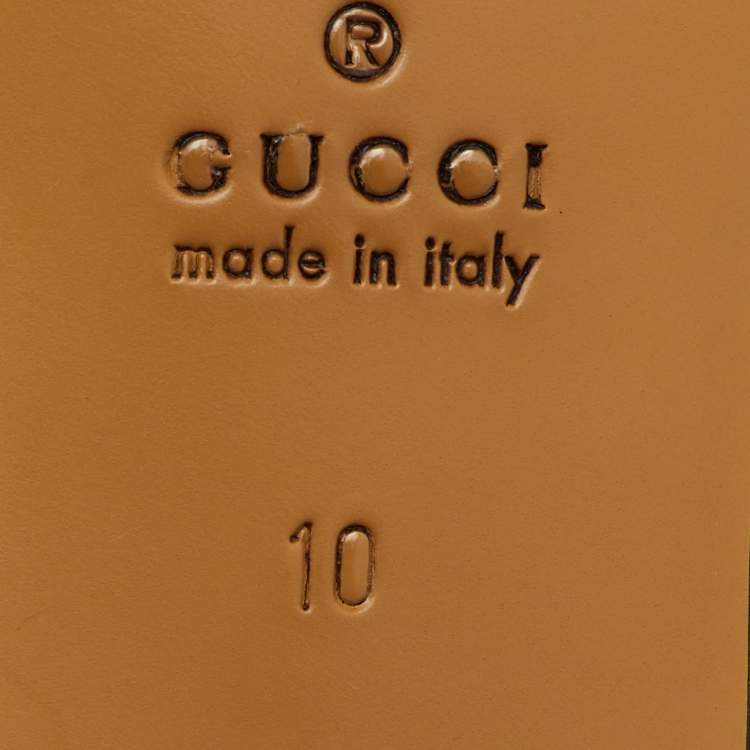 Pre Owned Gucci Black Leather Jordaan Slip On Loafers Size 44