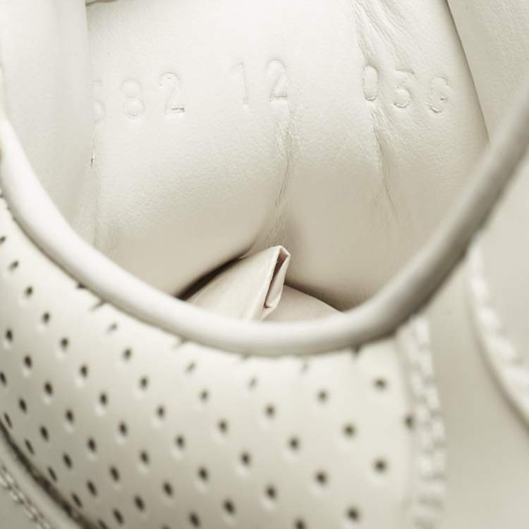 Pre Owned Gucci White Leather Chunky Lace Up Sneakers Size 46