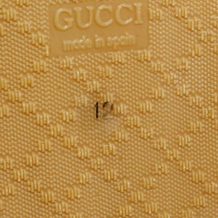 Pre Owned Gucci Black/Blue GG Canvas and Leather Espadrille Flats Size 46