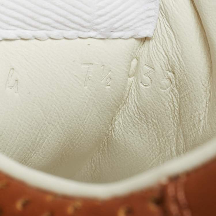 Pre Owned Gucci Brown Jumbo GG Embossed Leather Chunky B Sneakers Size 41.5