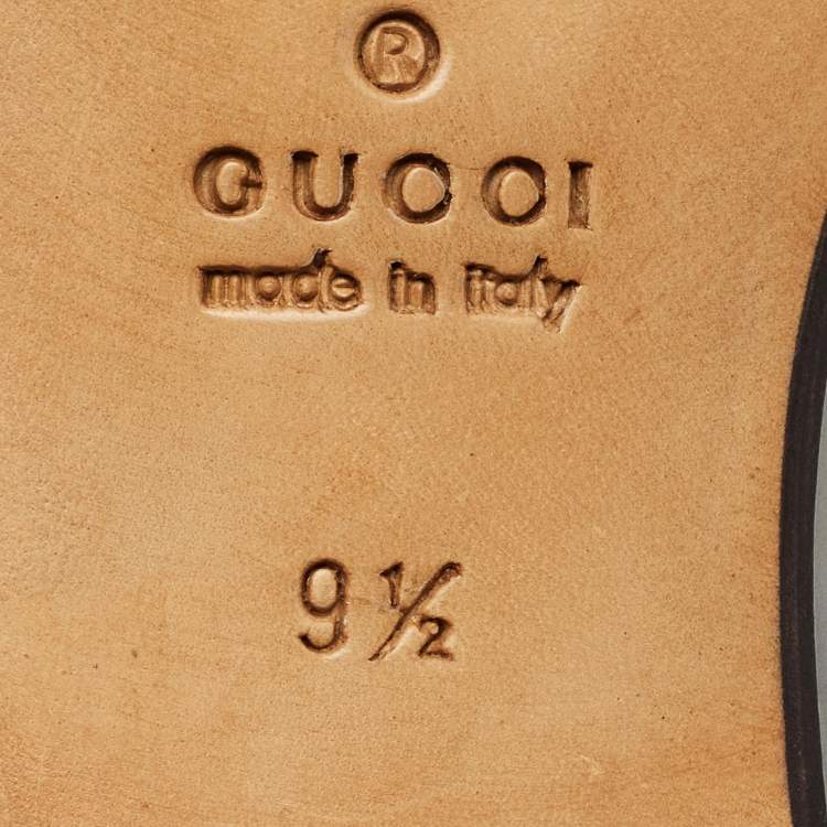 Pre Owned Gucci Black Leather Brogue Oxfords Size 43.5