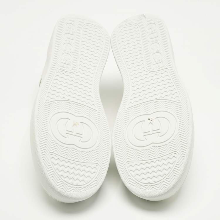 Pre Owned Gucci Off White Jumbo GG Leather Chunky B Sneakers Size 44.5