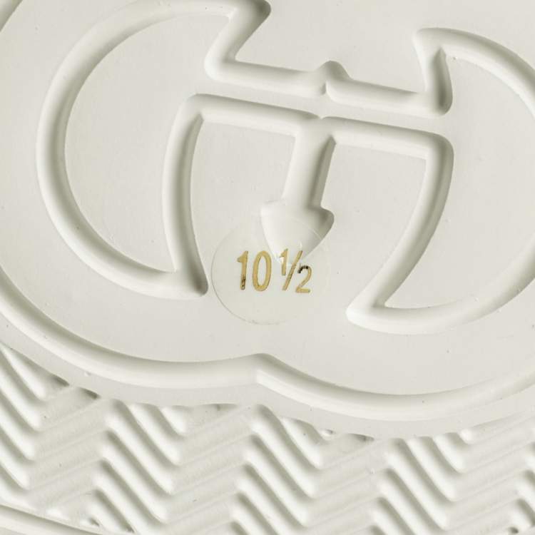 Pre Owned Gucci Off White Jumbo GG Leather Chunky B Sneakers Size 44.5