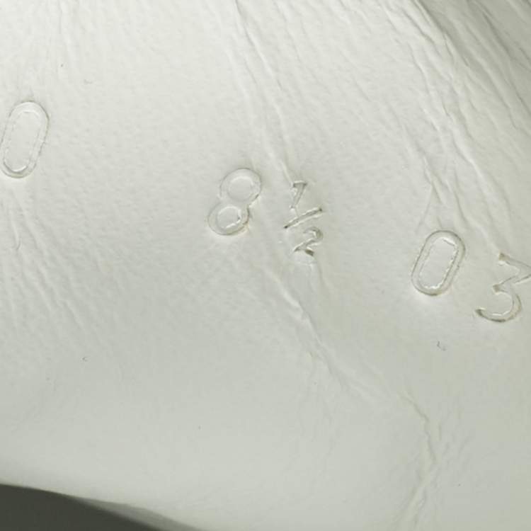 Pre Owned Gucci Ace Size 42.5 Beige Coated Canvas and Python Embossed Leather Low Top Sneakers