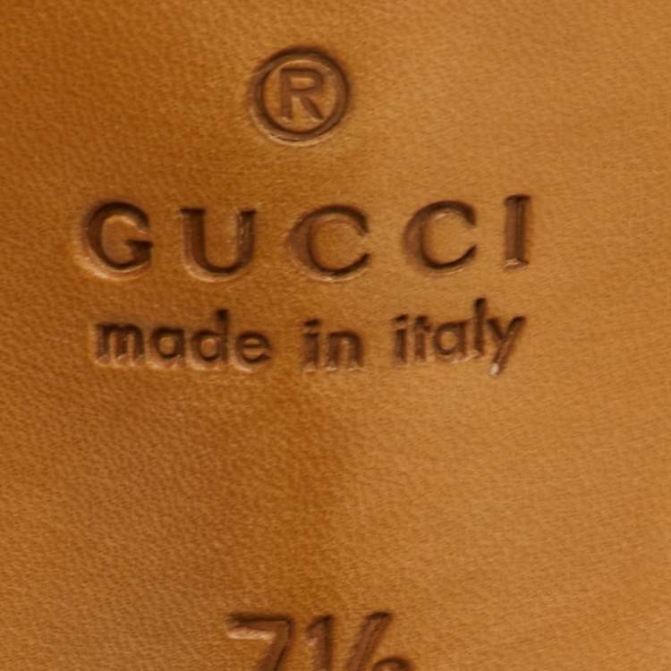 مملوكة مسبقًا Gucci Size 41.5 Black Crocodile Leather Fringe Tassel Slip On Loafers