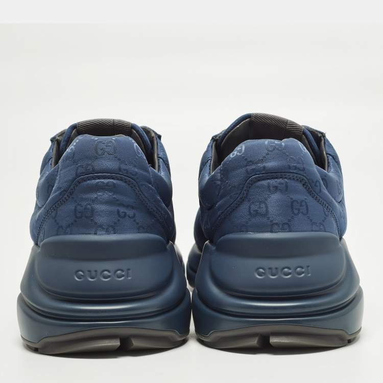 مملوكة مسبقًا حذاء رياضي غوتشي منخفض من أعلى أن واي يانكيز ريتون جلد أبيض ميستيك مقاس 41