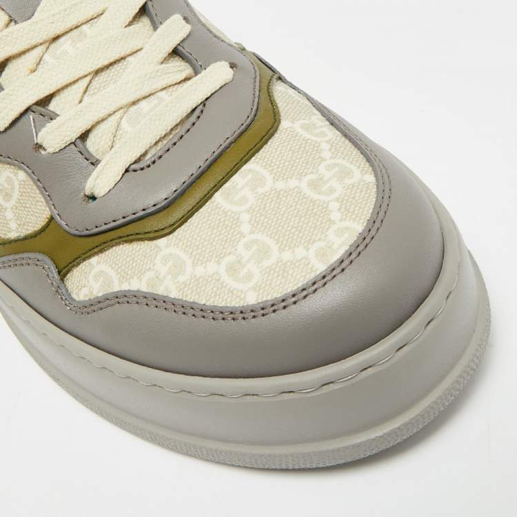 مملوكة مسبقًا Gucci Chunky B Size 41.5 Multicolor Leather and GG Supreme Canvas Low Top Sneakers