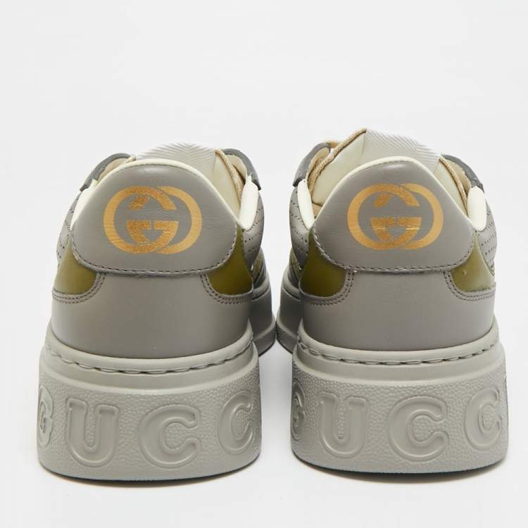 مملوكة مسبقًا Gucci Chunky B Size 41.5 Multicolor Leather and GG Supreme Canvas Low Top Sneakers