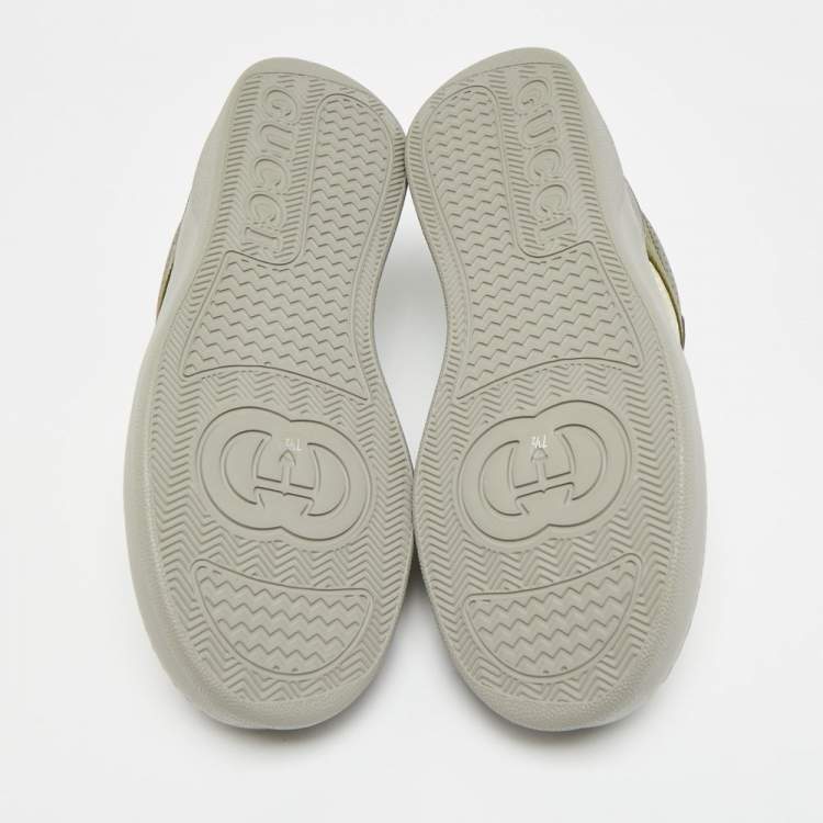 مملوكة مسبقًا Gucci Chunky B Size 41.5 Multicolor Leather and GG Supreme Canvas Low Top Sneakers