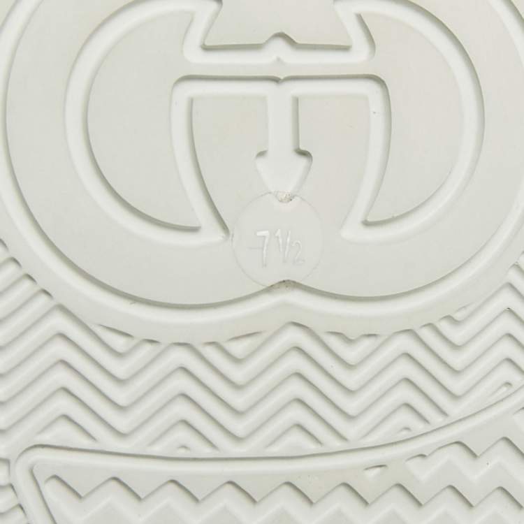 Pre Owned Gucci Chunky B Size 41.5 Multicolor Leather and GG Supreme Canvas Low Top Sneakers