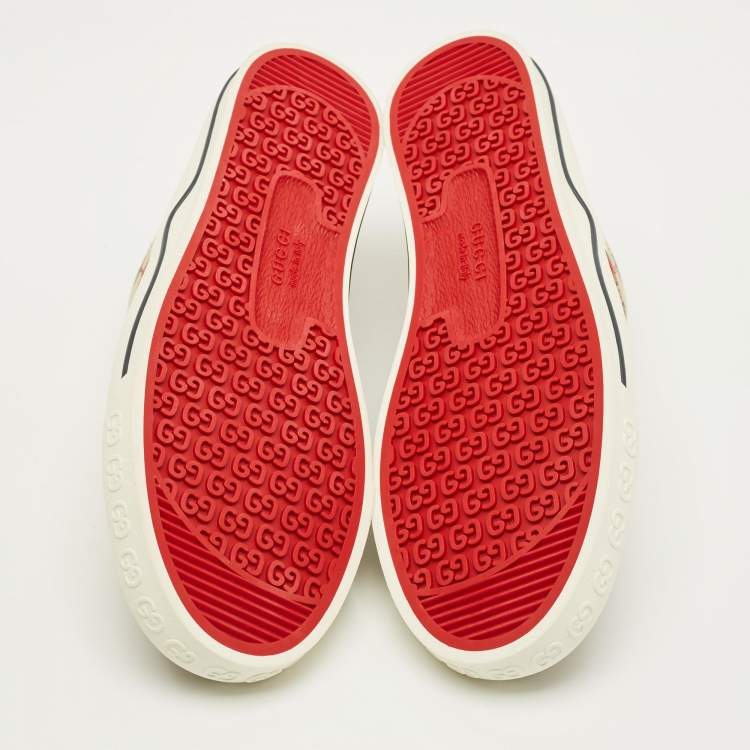 Pre Owned Gucci Tennis 1977 Size 46 Beige/Brown GG Canvas Low Top Sneakers