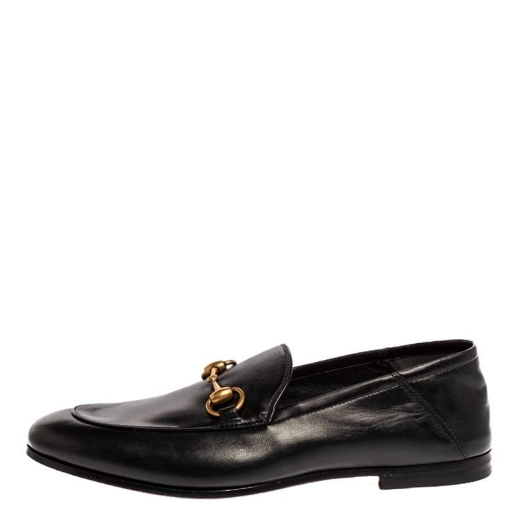 Black Shiny Leather Gucci Jordaan Loafer