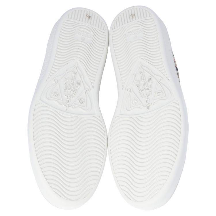 Pre Owned Gucci Multicolor Ace Gucci Floral Sneakers Size EU 39