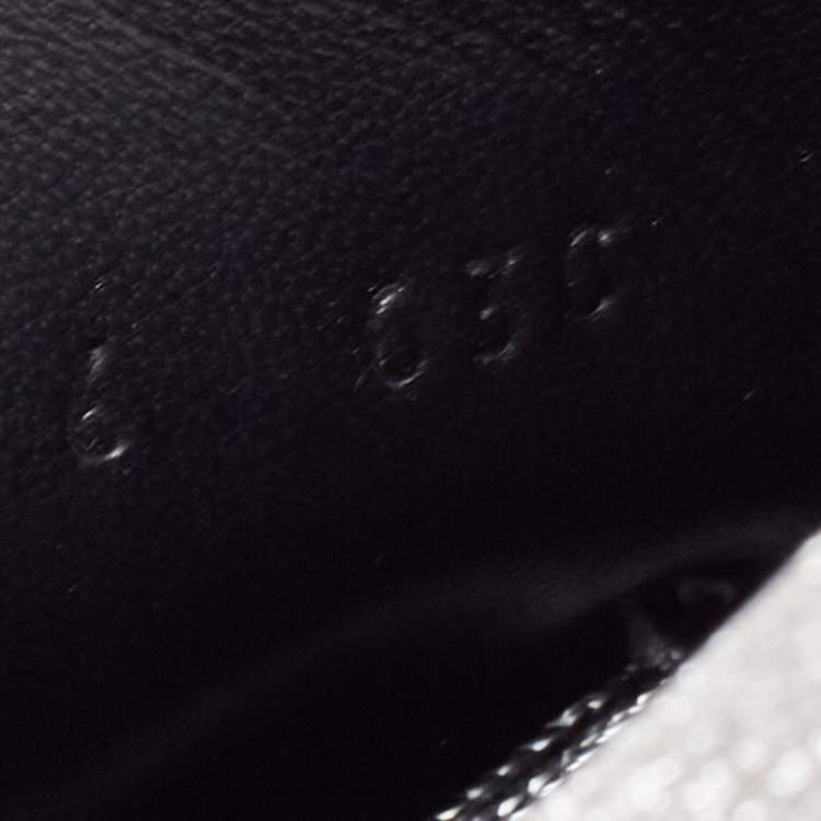 Pre Owned Gucci Metallic Silver Glitter Web Detail Studded Low Top Sneakers Size 40