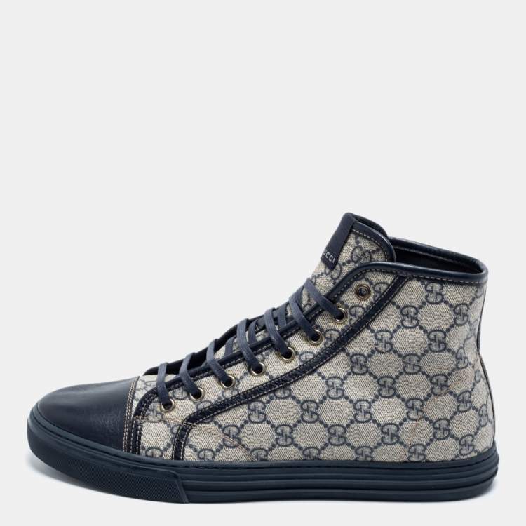 Gucci Gg Monogram Canvas Shoes in Blue for Men