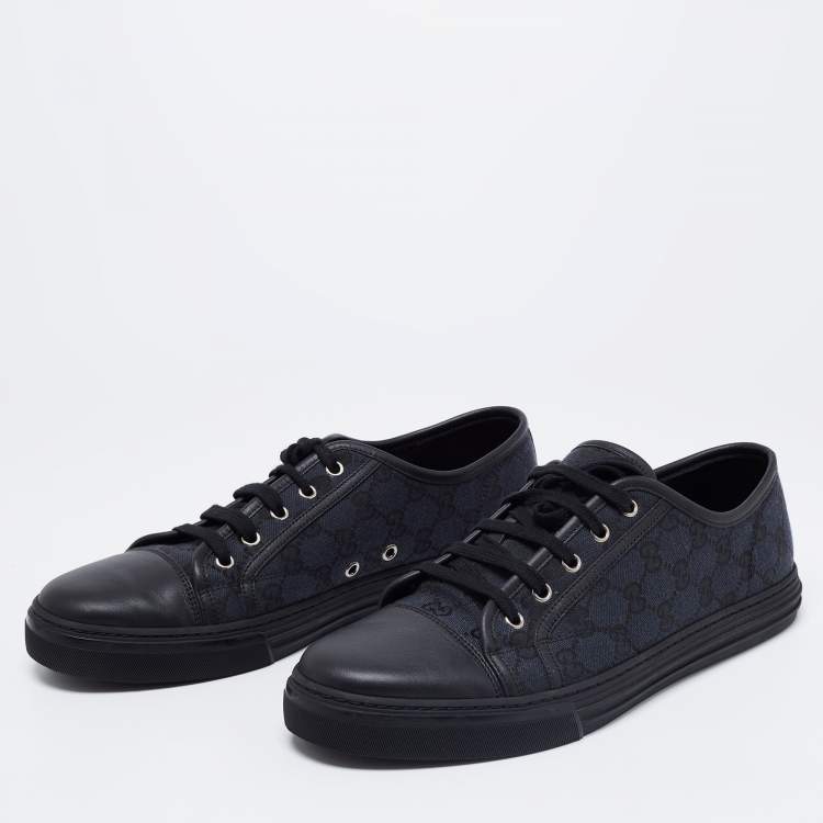 Gucci Men's Lace-Up Shoe with Double G, Black, Leather