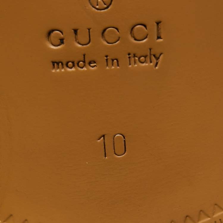 Pre Owned Gucci Black Leather Jordaan Loafers Size 44