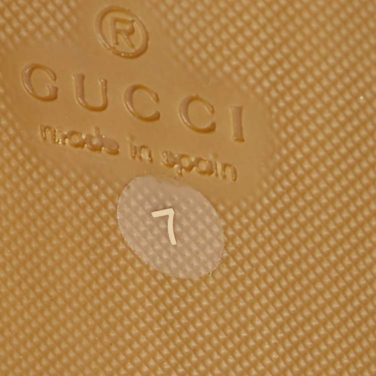 Pre Owned Gucci Blue  GG Canvas And Leather Slip On Espadrille Flats Size 41