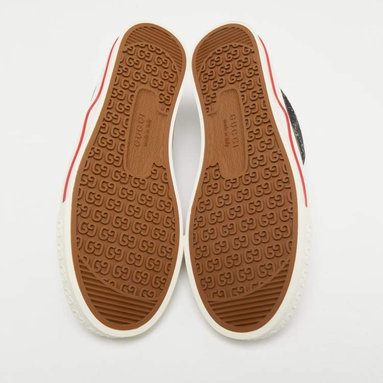 Pre Owned Gucci Navy Blue Demin Tennis 1977 Sneakers Size 41