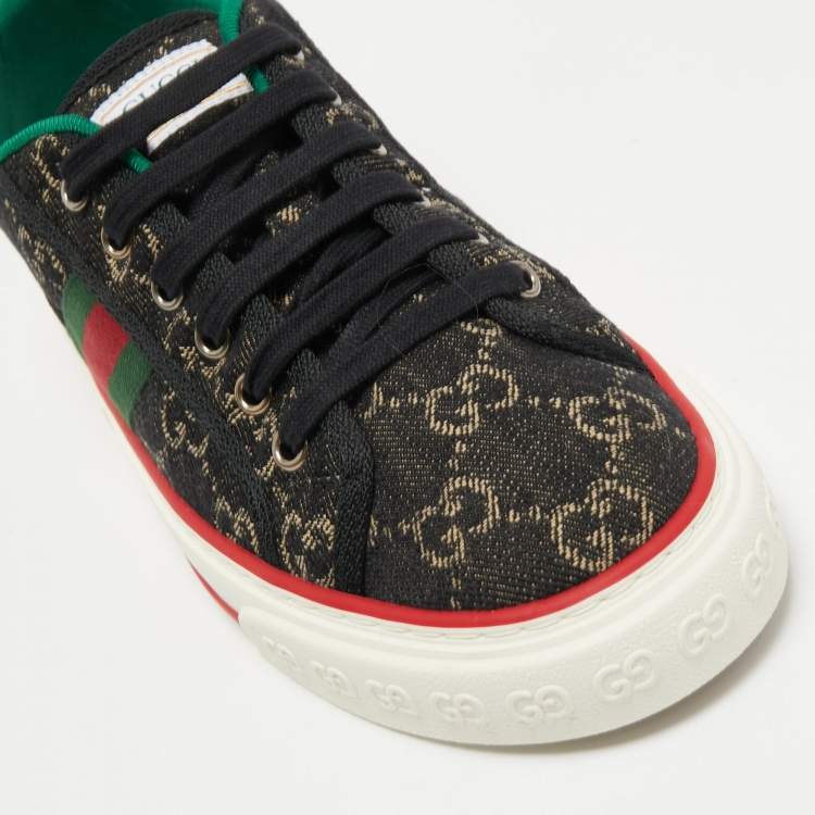 Pre Owned Gucci Navy Blue Demin Tennis 1977 Sneakers Size 41