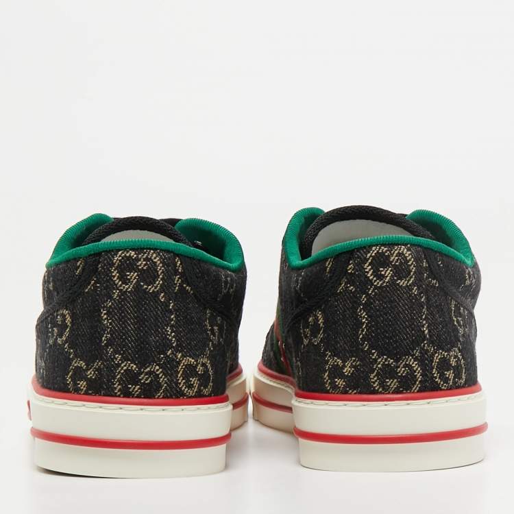 Pre Owned Gucci Navy Blue Demin Tennis 1977 Sneakers Size 41