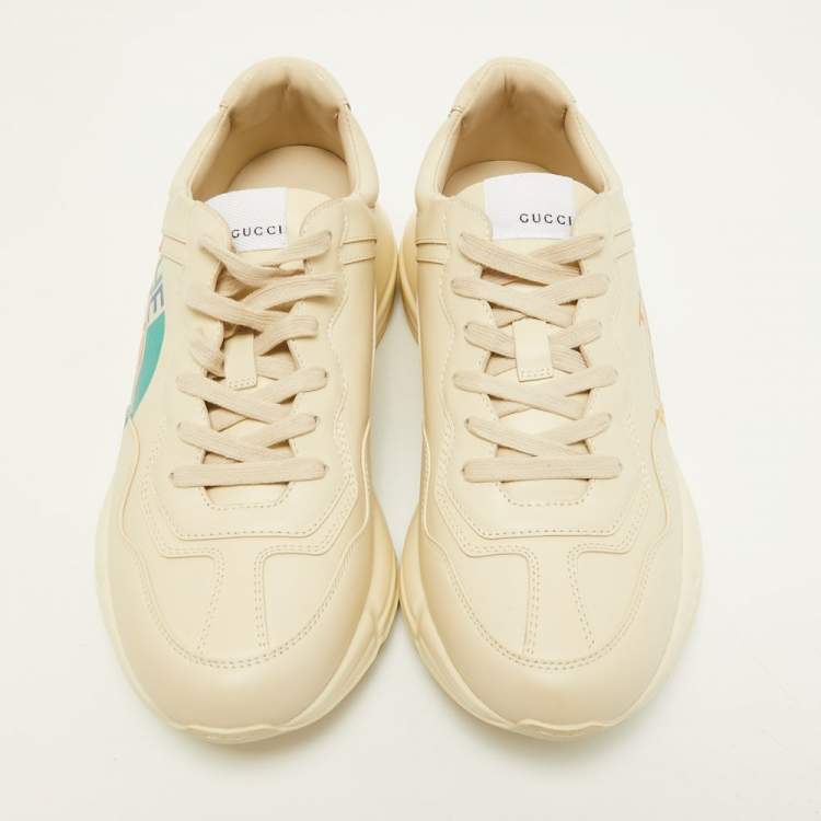 Pre Owned Gucci x The North Face Cream Leather Rhyton Sneakers Size 43