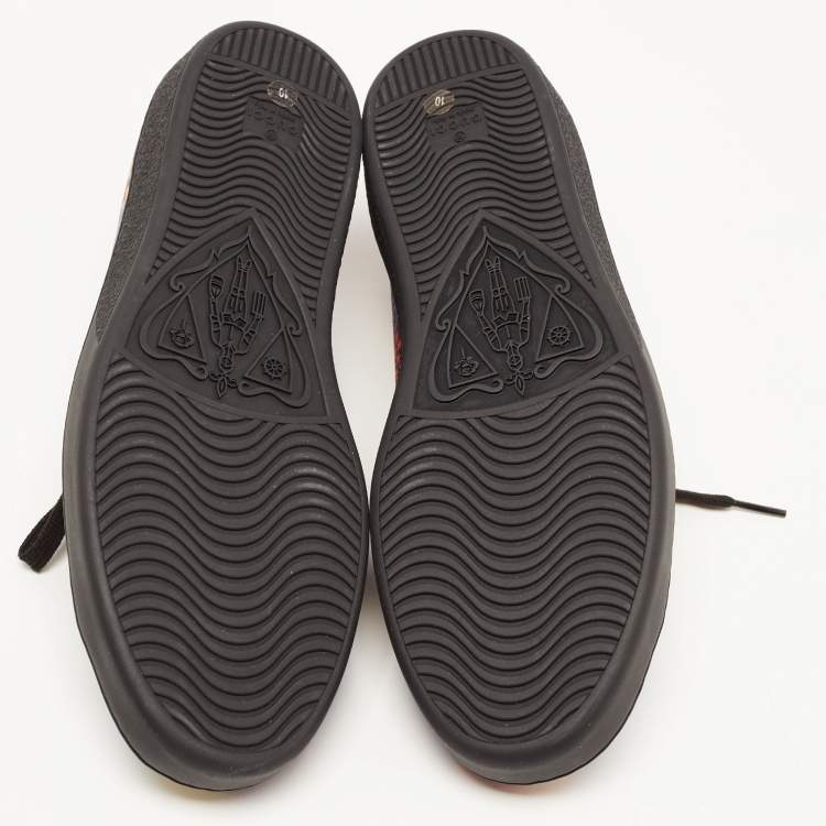 Pre Owned Gucci Multicolor GG Supreme Canvas and Leather Psychedelic Ace Sneakers Size 44