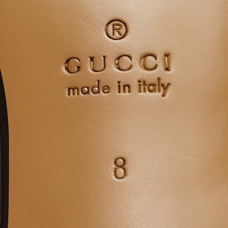 Pre Owned Gucci  Black Leather Horsebit Slip On Loafers  Size 42