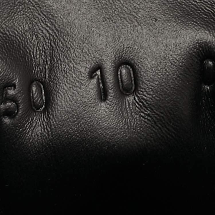 Pre Owned Gucci Black Leather Web Ace Sneakers Size 44 