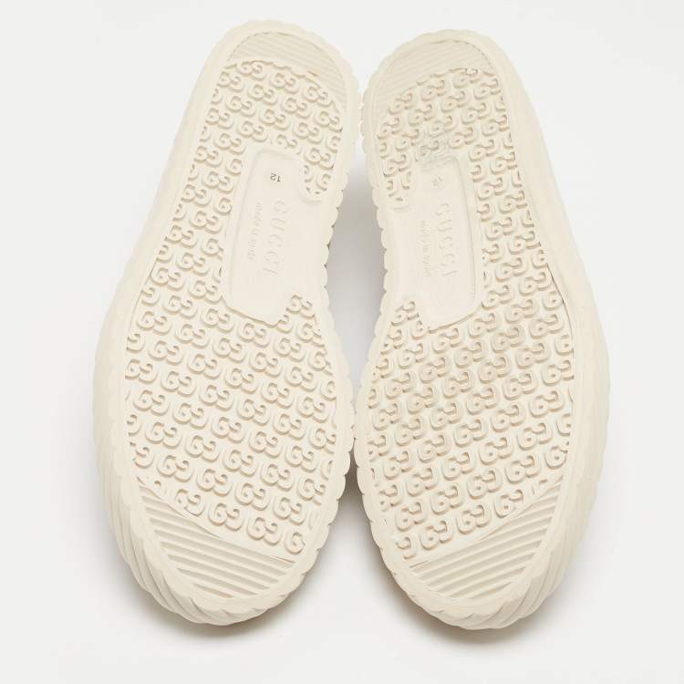 مملوكة مسبقًا Gucci Beige Canvas and Suede Low Top Sneakers Size 46