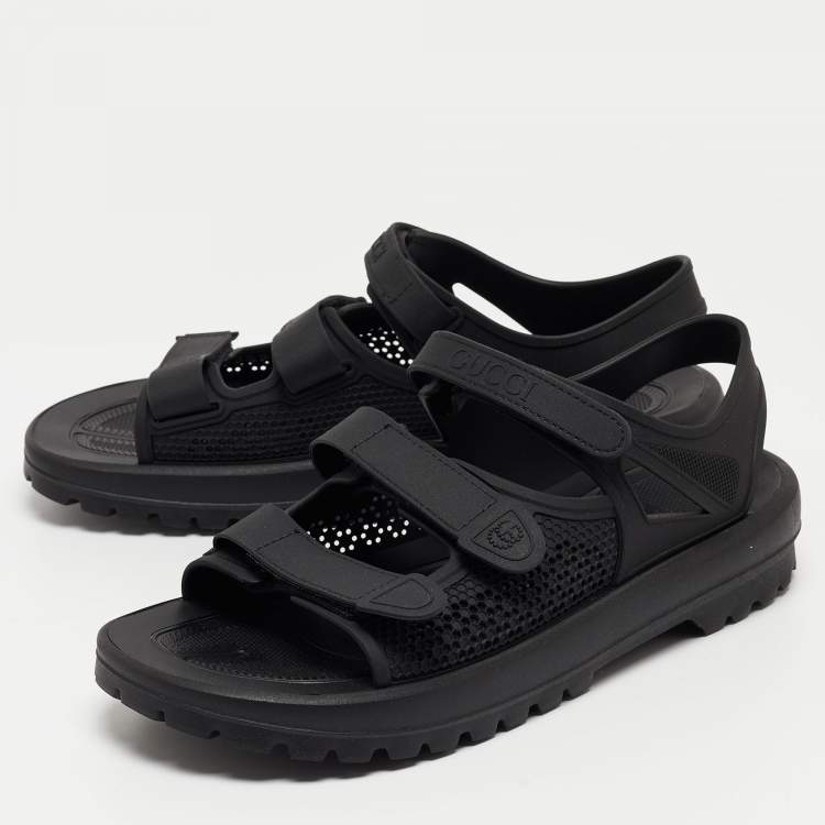 Leather slide sandals - Gucci - Men | Luisaviaroma