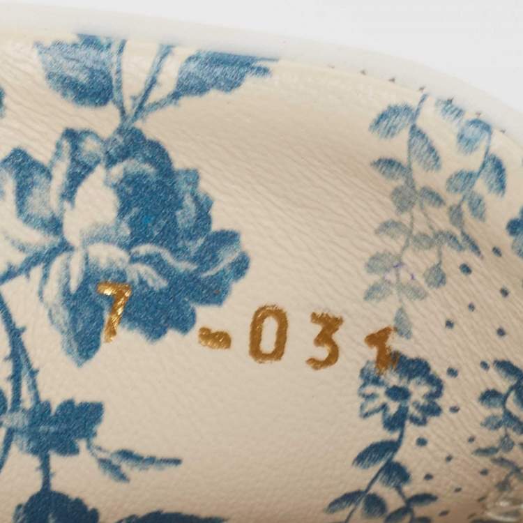 Pre Owned Gucci White Leather Guccy Ace Low Top Sneakers Size 41 