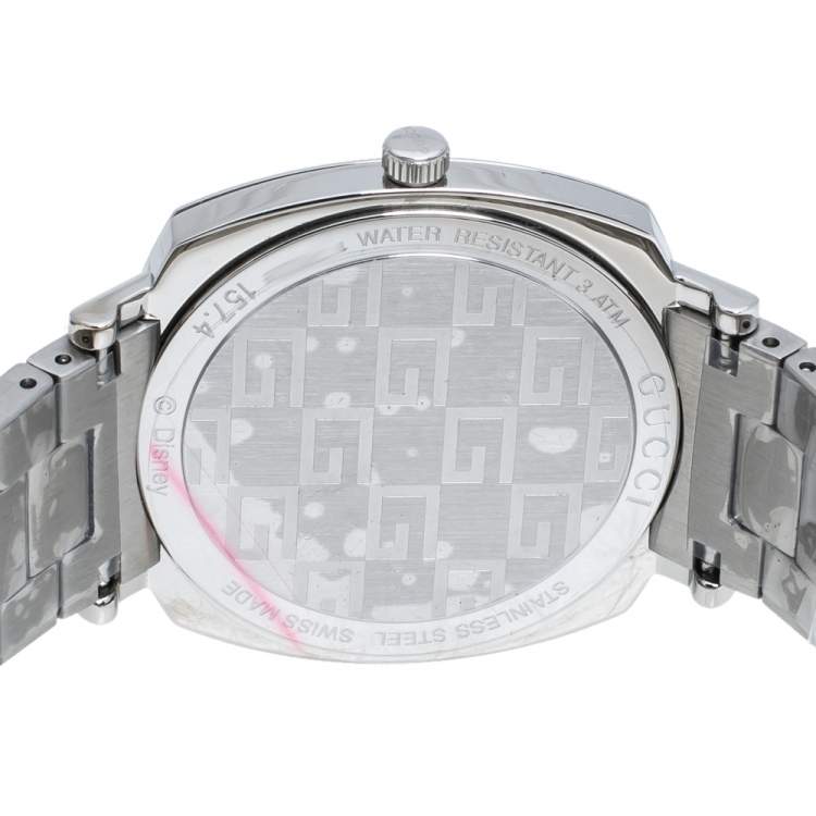 Pre Owned Gucci Silver Stainless Steel Disney x Gucci Grip YA157418 Women's Wristwatch 38 mm