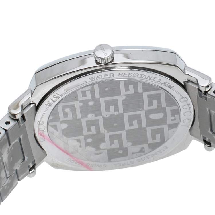 Pre Owned Gucci Silver Stainless Steel Disney x Gucci Grip YA157418 Women's Wristwatch 38 mm