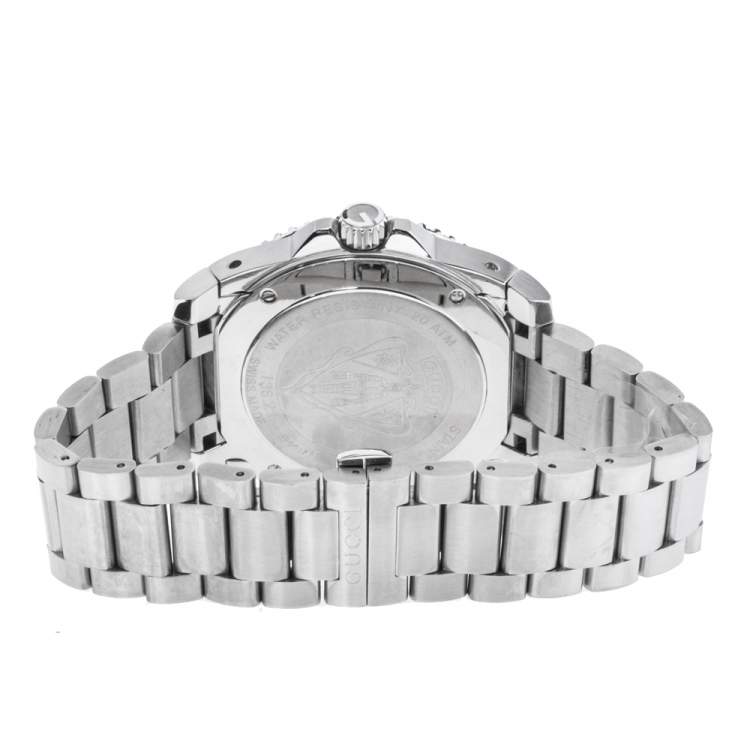 Pre Owned Gucci Blue Stainless Steel Dive 136.2 Men's Wristwatch 45 mm