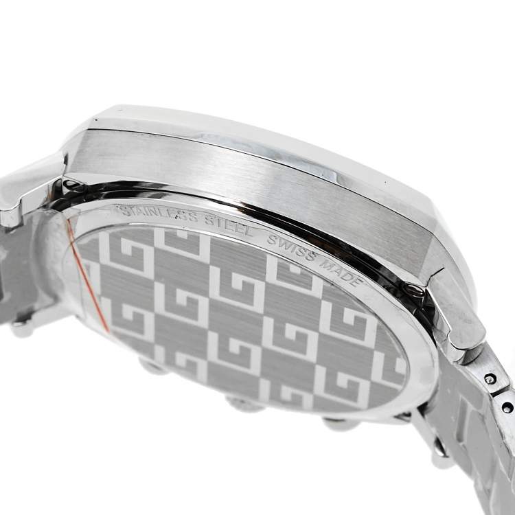 Pre Owned Gucci Silver Stainless Steel Grip YA157302 Men's Wristwatch 40 mm