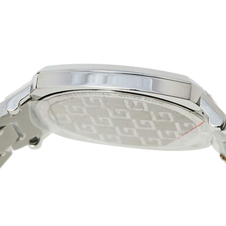 Pre Owned Gucci White Stainless Steel Grip YA157410 Unisex Wristwatch 38 mm