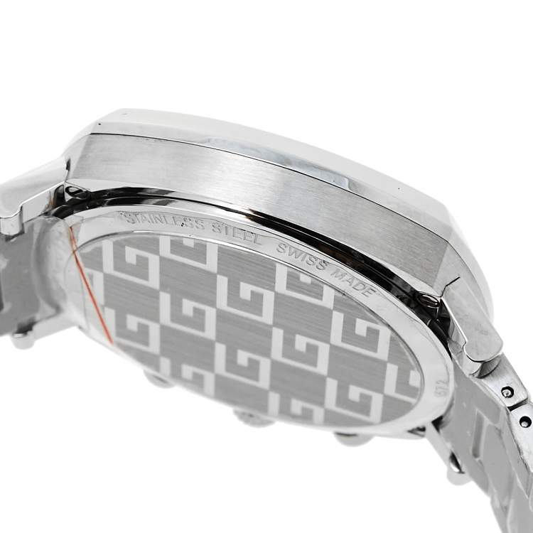 Pre Owned Gucci Silver Stainless Steel Grip YA157302 Men's Wristwatch 40 mm